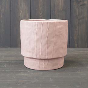 Medium Glazed Pastel Pink Pot (12cm) detail page
